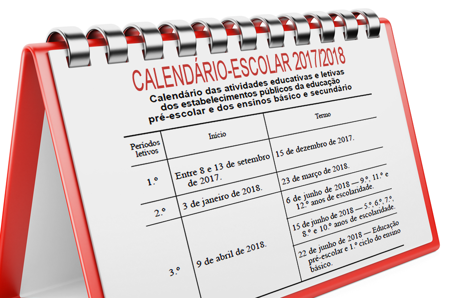 Calendário escolar 2017/2018