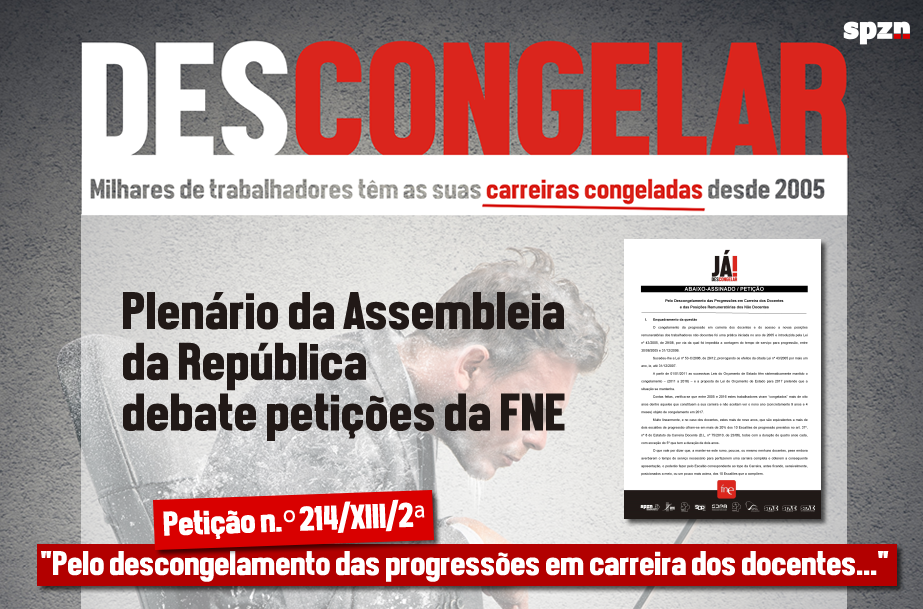 Plenário da Assembleia da República debate petições da FNE 