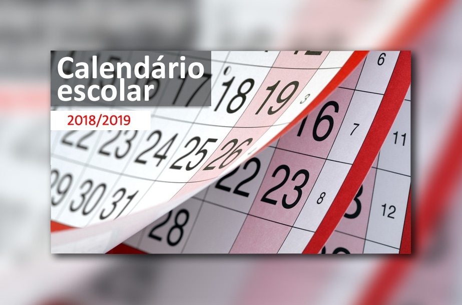 Calendário escolar 2018/2019