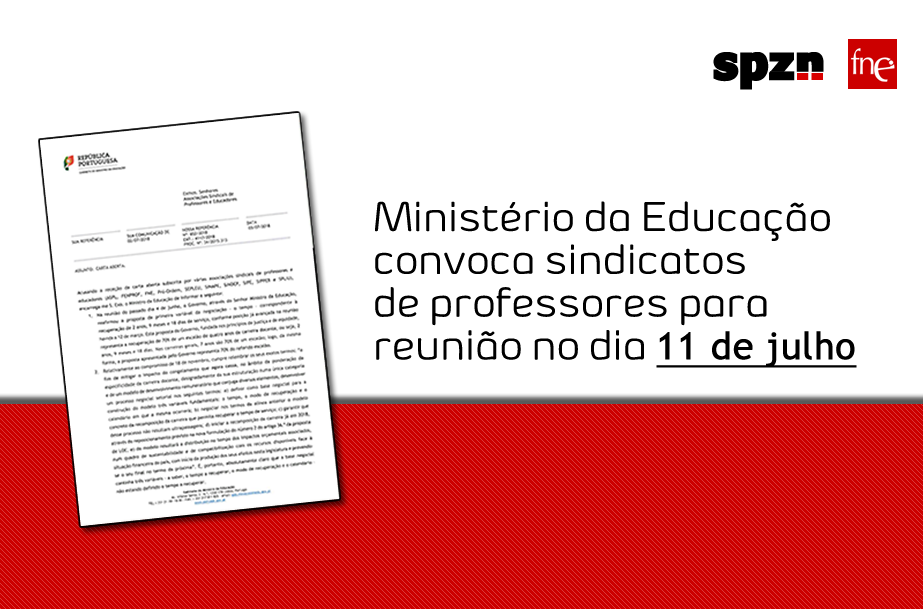 Ministério da Educação convoca organizações sindicais para reunião no dia 11 de julho 