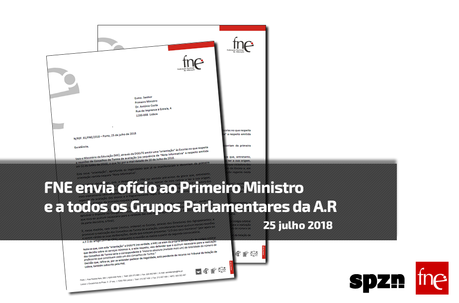 FNE envia ofício ao Primeiro Ministro e a todos os Grupos Parlamentares da A.R 