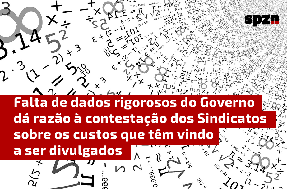 Falta de dados rigorosos do Governo dá razão à contestação dos Sindicatos sobre os custos que têm vindo a ser divulgados 