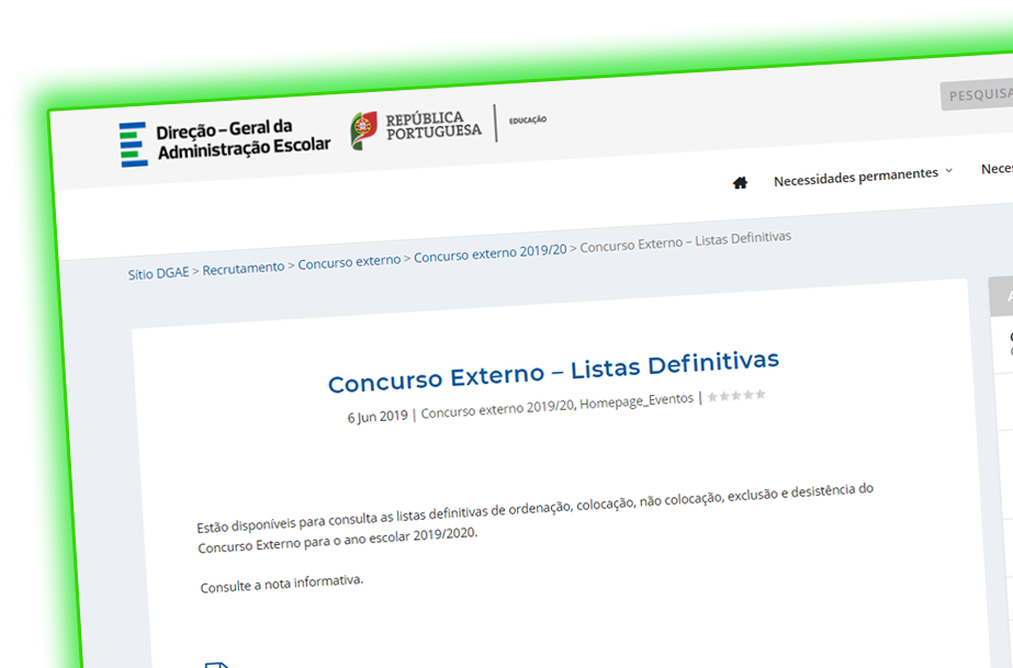 Concurso Externo – Listas Definitivas