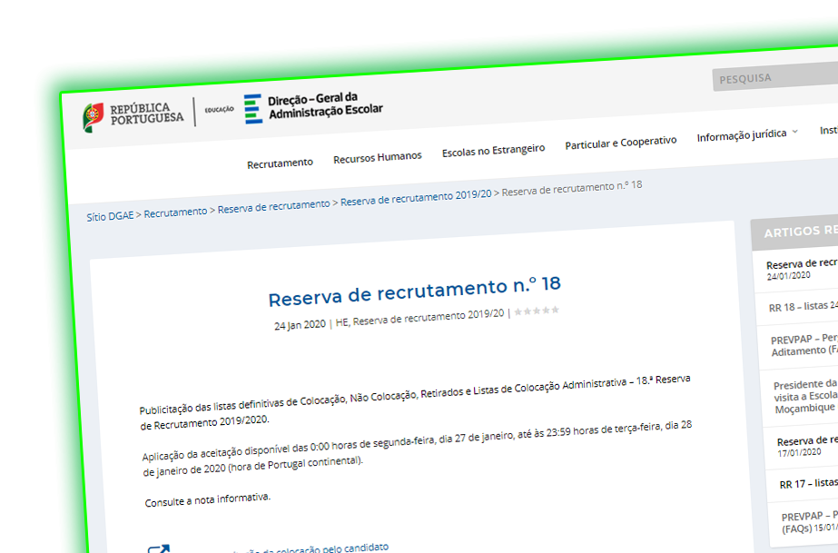 Reserva de recrutamento n.º 18