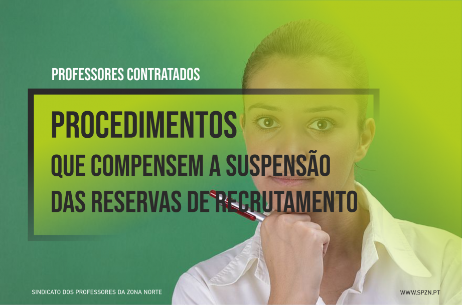 Procedimentos que compensem a suspensão das Reservas de Recrutamento