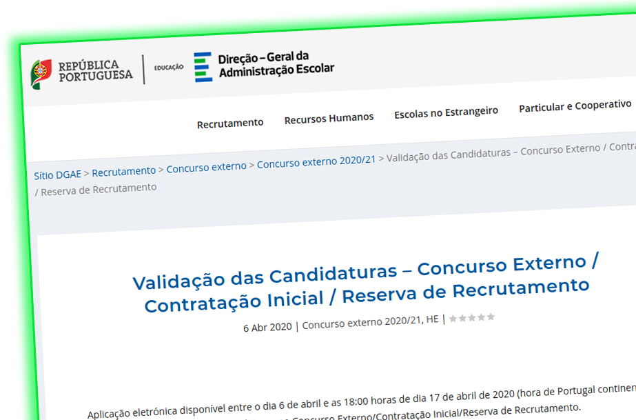 Validação das Candidaturas