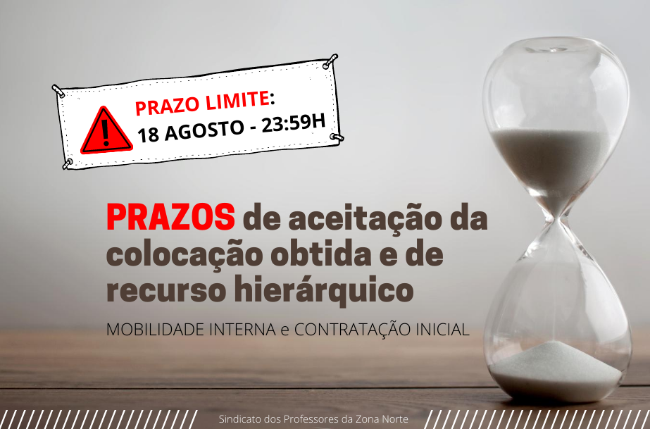 Aviso: Período para aceitação das colocações e recursos hierárquicos