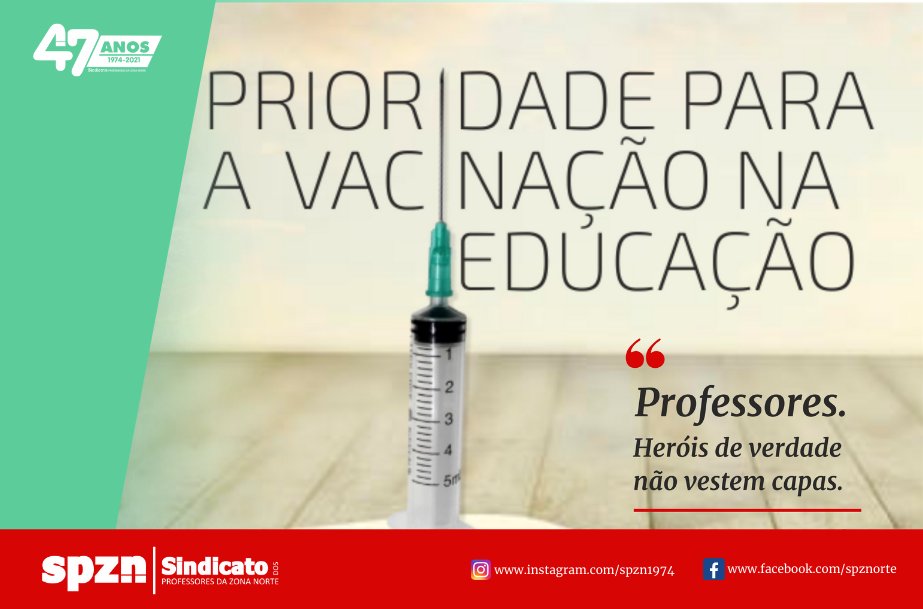 Prioridade para a vacinação na educação