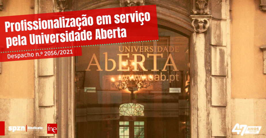 Profissionalização em serviço pela Universidade Aberta