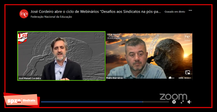 José Cordeiro, no ciclo de webinários sindicais: 