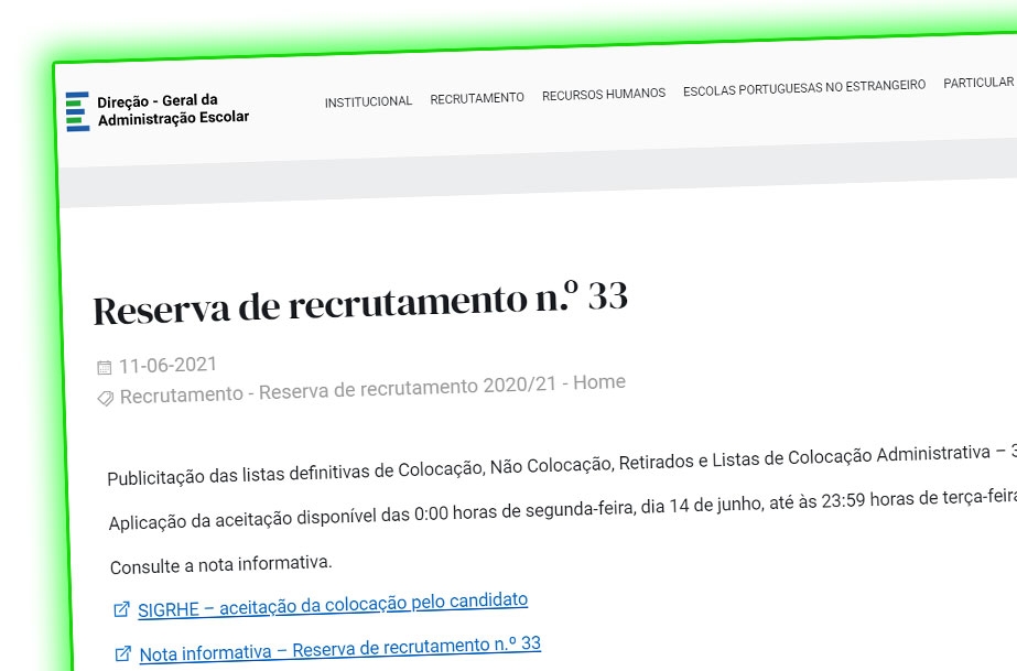 Reserva de recrutamento n.º 33