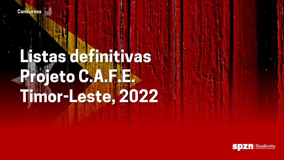 Listas definitivas dos candidatos admitidos, excluídos e selecionados para a bolsa- Projeto C.A.F.E. em Timor-Leste, em 2022