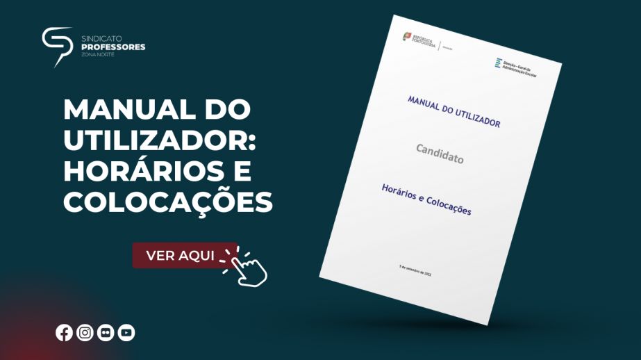 Manual de Utilizador: Horários e Colocações