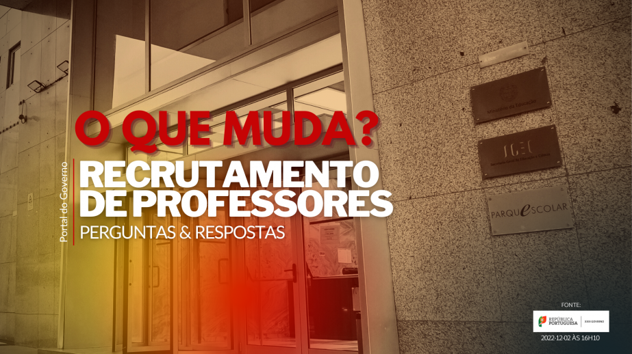 Recrutamento de professores - Perguntas & Respostas