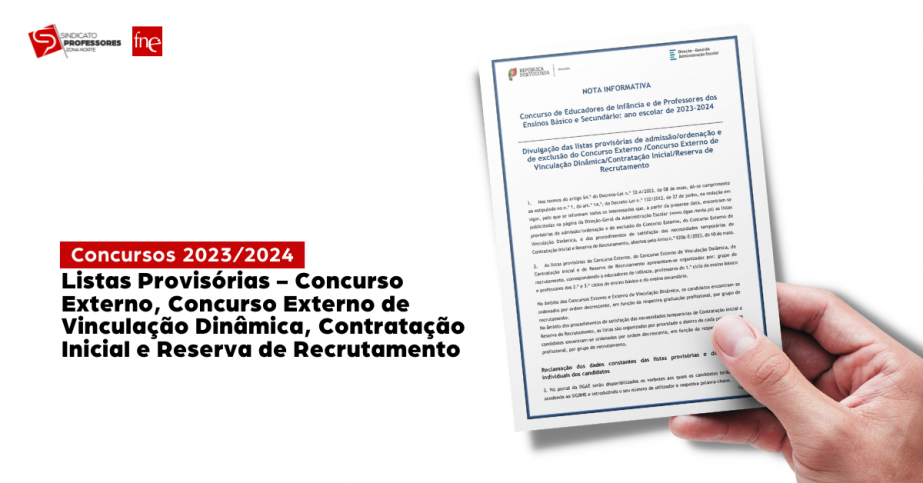 Listas Provisórias - Concursos 2023/2024