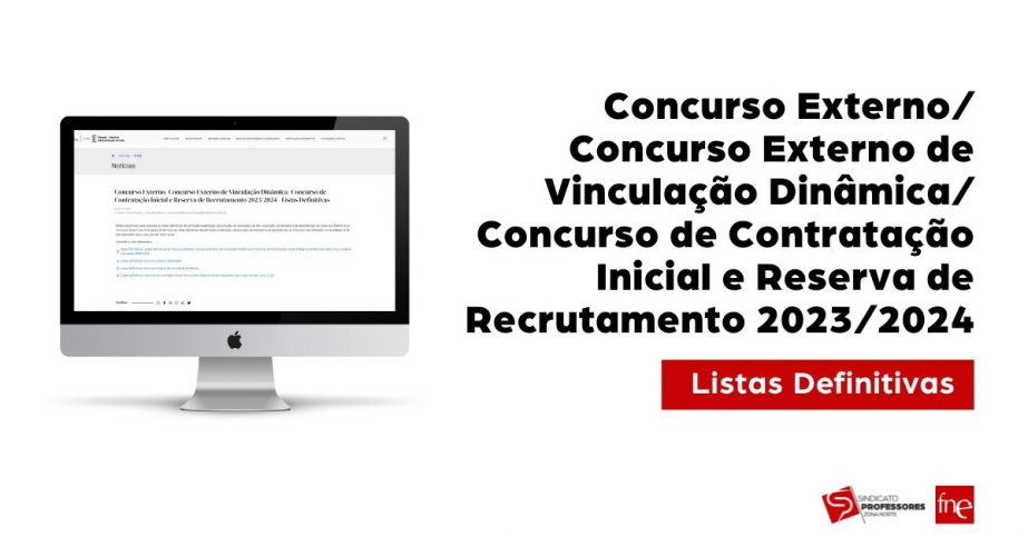 Já se encontram publicadas as listas dos Concursos