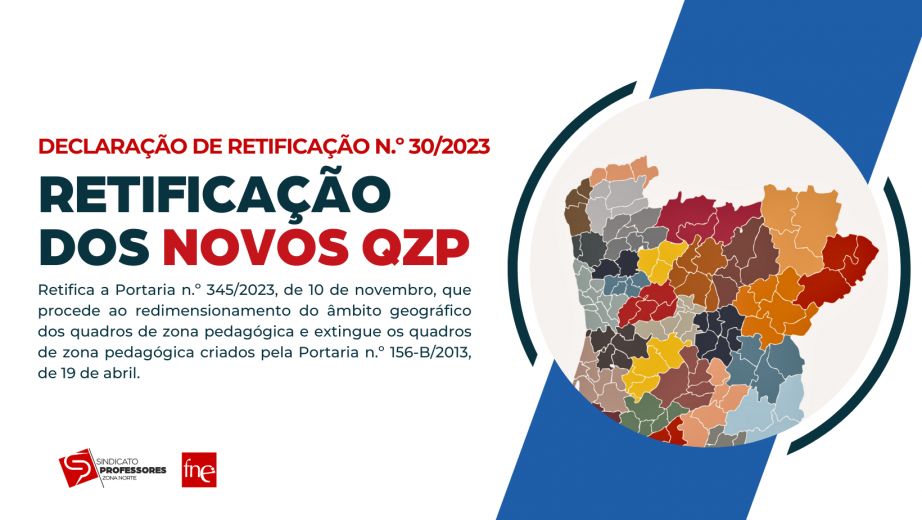 Redimensionamento dos QZP - Declaração de Retificação