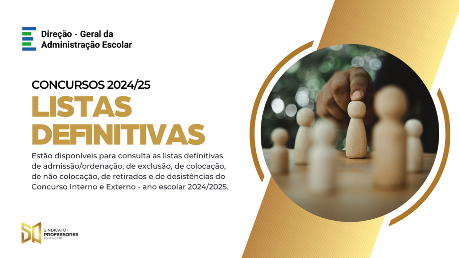 Concurso Interno e Externo 2024/2025 - Listas Definitivas