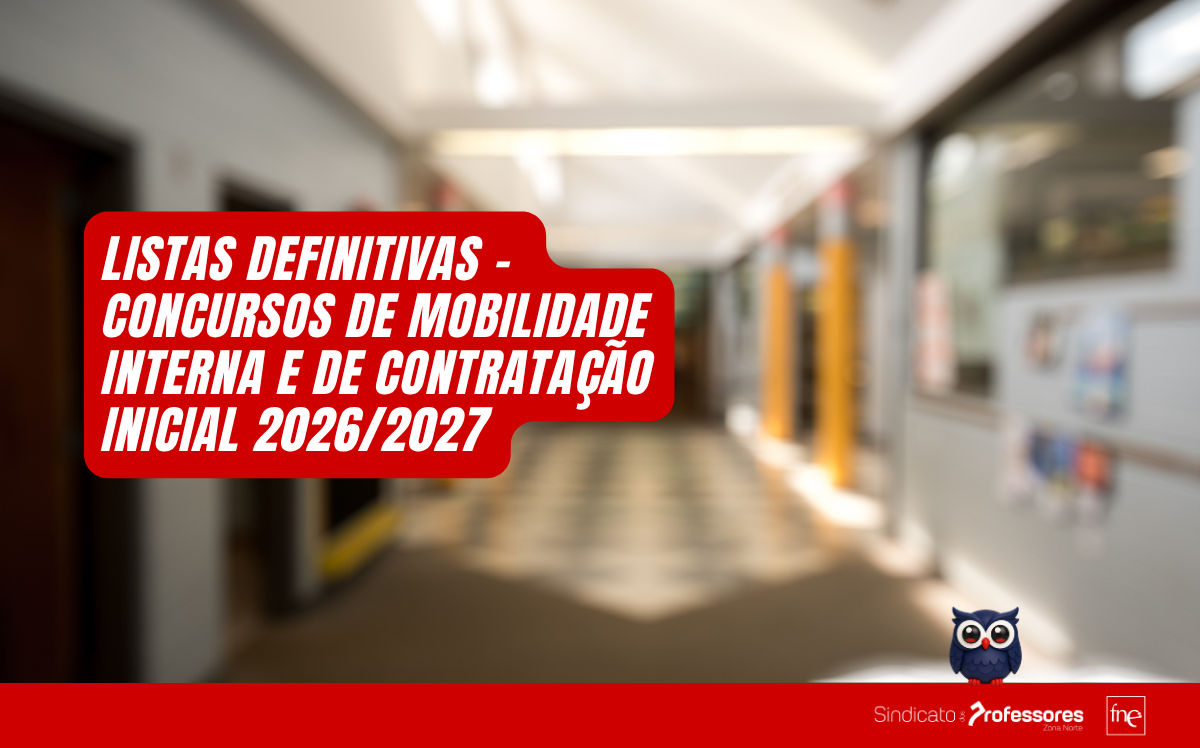 Listas Definitivas - Concursos de Mobilidade Interna e de Contratação Inicial 2026/2027