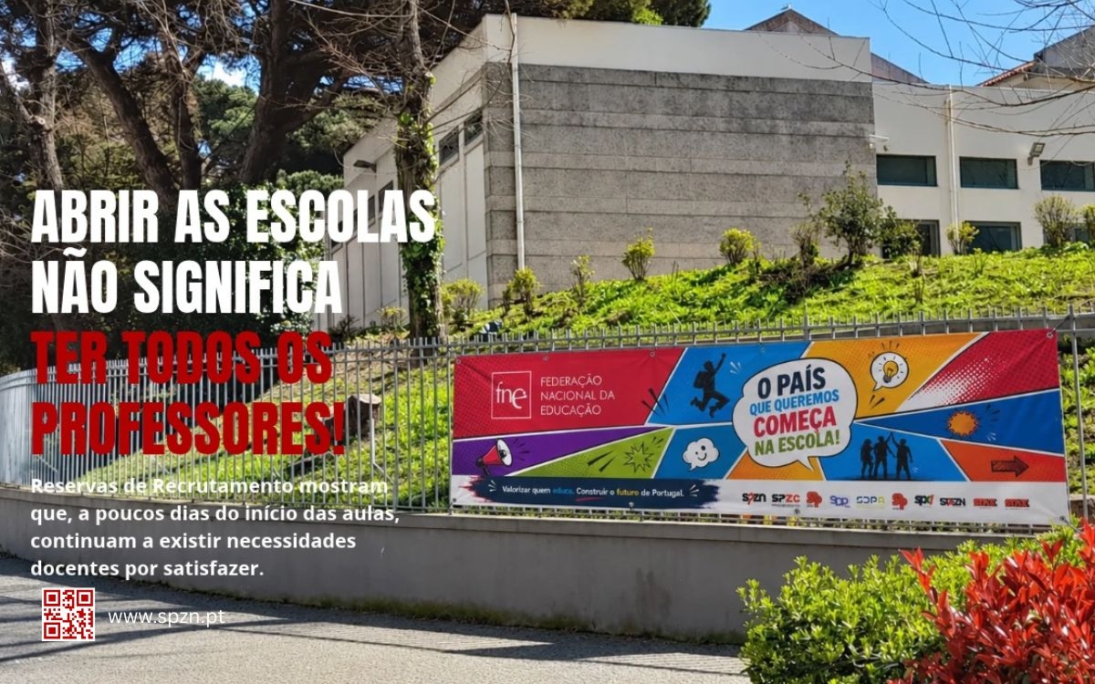 Abrir as escolas não significa ter todos os professores!